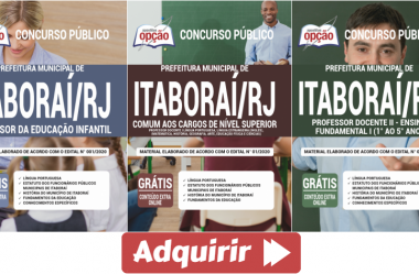 Apostilas Concurso Público Prefeitura de Itaboraí / RJ – 2020, empregos: Professores