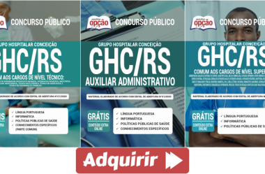 Materiais de Estudo Concurso Público GHC / RS – 2020, funções: Diversos Cargos