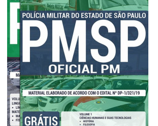 Apostila Concurso Público PM / SP – 2020 / 2021, cargo: Aluno-Oficial PM