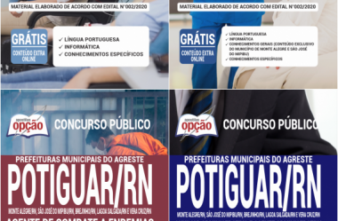 Materiais de Estudo Concurso Público Prefeituras / Câmara do Agreste Potiguar / RN – 2020, funções: Diversos Cargos