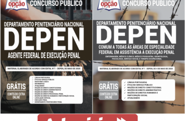 Apostilas Concurso Público DEPEN – 2020, Agente Federal e Especialista Federal em Assistência