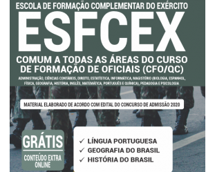 Apostila Comum Todas as Áreas do CFO/QC do Concurso da EsFCEx – 2020