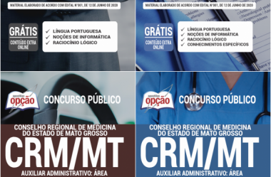 Apostilas Concurso Público CRM / MT – 2020, Diversos Cargos