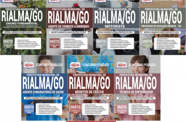 Materiais de Estudo Concurso Público Prefeitura de Rialma / GO – 2020, funções: Diversos Cargos