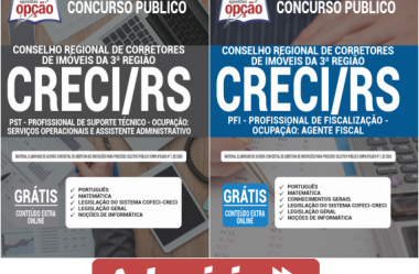 Materiais de Estudo Processo Seletivo CRECI 3ª Região / RS – 2020, funções: Diversos Cargos