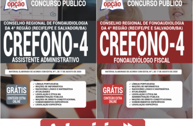 Apostilas 2020 do Concurso Público do CREFONO-4, nas funções de: Assistente Administrativo e Fonoaudiólogo Fiscal