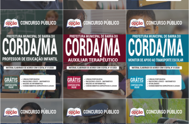 Apostilas de Preparação Concurso Público Prefeitura Municipal de Barra do Corda / MA – 2020, Diversos Cargos