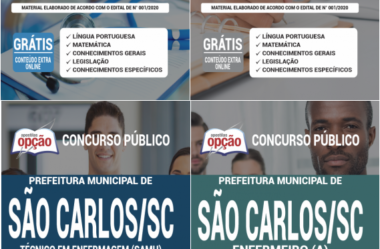 Apostilas Impressas e Digitais Diversos Cargos do Concurso Público da Prefeitura de São Carlos / SC – 2020