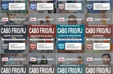 Concurso Público Prefeitura de Cabo Frio / RJ – 2020/2021, Apostilas Preparatórias para Diversos Cargos