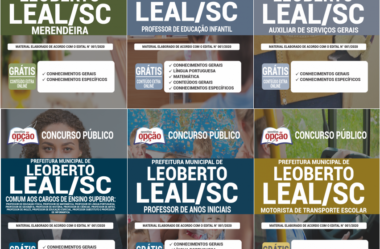 Apostilas Impressas e Digitais Diversos Cargos do Processo Seletivo da Prefeitura de Leoberto Leal / SC – 2020 / 2021