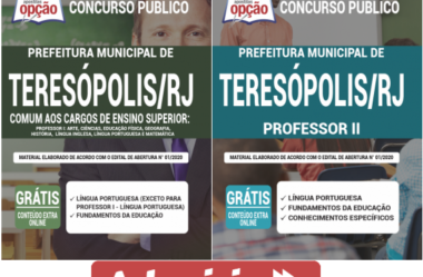 Apostilas Concurso Público Prefeitura Municipal de Teresópolis / RJ – 2020, cargos: Professor I e Professor II