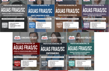 Estude com as Apostilas do Processo Seletivo da Prefeitura de Águas Frias / SC – 2020, nos empregos de: Várias Funções