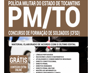 Material de Estudo Concurso Público PM / TO – 2021, função: Soldado de 2ª Classe (Praças)