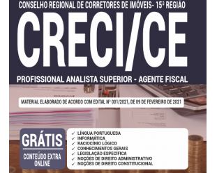 Apostila para Agente Fiscal do Concurso Público do CRECI / CE – 2021