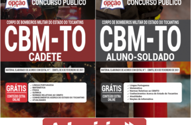 Apostilas Aluno-Soldado e Cadete do Concurso Público do CBMTO – 2021