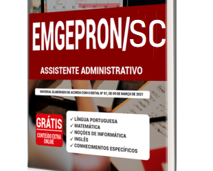 Apostila Impressa e Digital Assistente Administrativo do Concurso Público da EMGEPRON Itajaí / SC – 2021