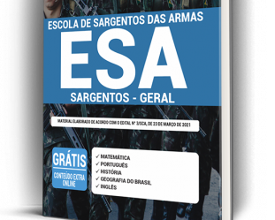 E-book e Apostila Concurso ESA – Escola de Sargentos das Armas / 2021, função: Sargentos – Geral