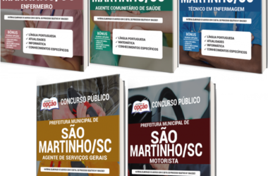 Apostilas Vários Cargos do Processo Seletivo da Prefeitura de São Martinho / SC – 2021