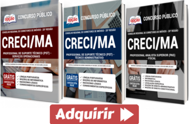 Estude com as Apostilas do Concurso do CRECI / MA – 2021, nos empregos de: Várias Funções