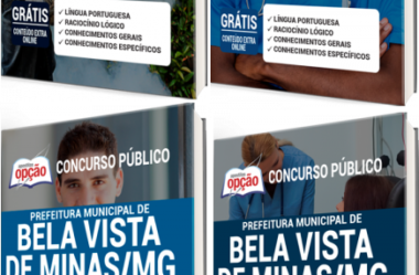 Apostilas de Estudo Processo Seletivo Prefeitura de Bela Vista de Minas / MG – 2021, cargos: Várias Funções