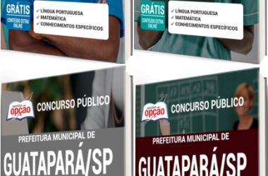 Apostilas do Processo Seletivo 2021 da Prefeitura de Guatapará / SP, nas funções de: Vários Cargos