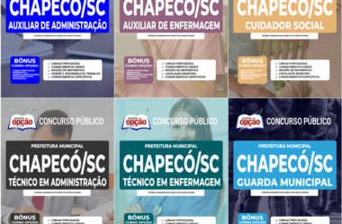 Apostilas PDF (download) e Impressas do Concurso da Prefeitura de Chapecó / SC 2022, Diversos Cargos