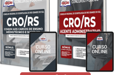 Apostilas Opção PDF e Livro do Concurso Público do CRO / RS 2022, Agente Administrativo e Outros