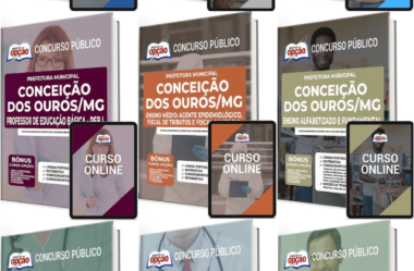 Apostilas PDF (download) e Impressas do Concurso da Prefeitura de Conceição dos Ouros / MG 2022, Diversos Cargos