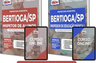 Estude com as Apostilas do Concurso da Prefeitura de Bertioga / SP 2022, nos empregos de: Inspetor e Professor