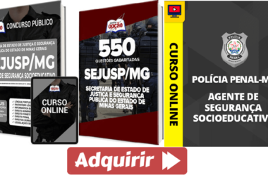 Opção Apostilas e Curso Concurso Público da SEJUSP / MG 2022, cargo: Agente de Segurança Socioeducativo