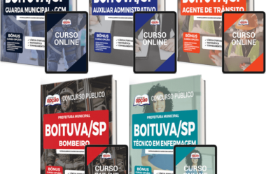 Apostilas de Preparação Concurso Prefeitura Boituva / SP 2022, Vários Cargos
