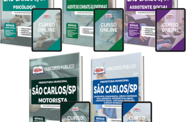 Apostilas Concurso da Prefeitura de São Carlos / SP 2022, cargos: Diversas Funções