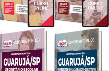 Apostilas 2022 do Concurso da SEDUC Guarujá / SP, nas funções de: Vários Cargos