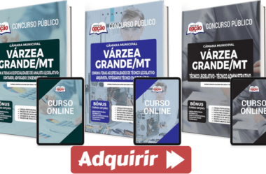 Apostilas PDF e Impressas Técnico e Analista do Concurso da Câmara de Várzea Grande / MT 2022