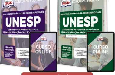 Apostilas Opção PDF e Livro do Concurso da UNESP Rio Claro / SP 2022, Gestão de Pessoas e Apoio Acadêmico