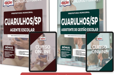 Apostilas Agente Escolar e Assistente Gestão Escolar do Concurso Prefeitura de Guarulhos / SP 2022 / 2023