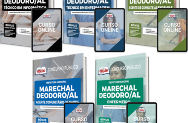 Materiais de Estudo Concurso Prefeitura Marechal Deodoro AL 2022 / 2023, funções: Vários Cargos