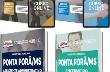 Apostilas 2022 / 2023 do Concurso Prefeitura Ponta Porã / MS, nas funções de: Vários Cargos