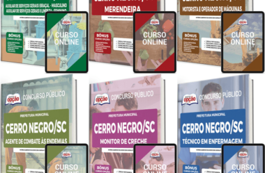 Estude Apostilas Concurso Prefeitura Cerro Negro SC 2022 / 2023, Vários Cargos