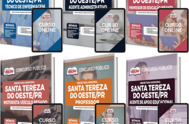 Apostilas Concurso da Prefeitura de Santa Tereza do Oeste PR 2022 / 2023, Diversos Cargos