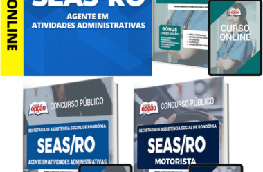 Apostilas (Livro e Digital) e Curso Concurso SEAS RO 2022 / 2023, nos empregos de: Vários Cargos