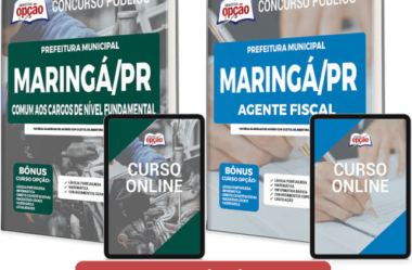 Apostilas Concurso Prefeitura Maringá PR 2022 / 2023, Agente Fiscal e Nível Fundamental