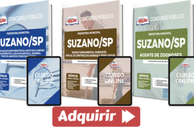 Materiais de Estudo Concurso Prefeitura Suzano SP 2023, Vários Cargos