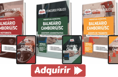 Apostilas Opção PDF e Livro Concurso Prefeitura Balneário Camboriú / SC 2023, Vários Cargos
