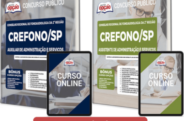 Apostilas Concurso CREFONO-2 / SP 2023, Auxiliar e Assistente de Administração e Serviços