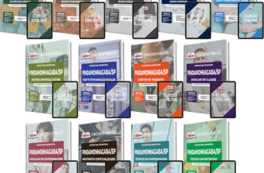 Apostilas Opção PDF e Livro Concurso Prefeitura Pindamonhangaba / SP 2023, Vários Cargos