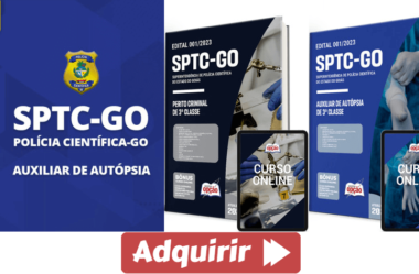 Apostilas PDF e Impressas Auxiliar de Autópsia e Perito Criminal do Concurso da SPTC / GO 2023