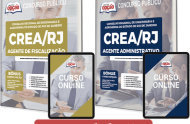 Apostilas (Livro) e Digital Concurso CREA / RJ 2023, Agente Administrativo e de Fiscalização