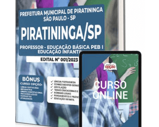 Concurso Prefeitura Piratininga / SP 2023, Apostila Preparatória para Professor Educação Infantil