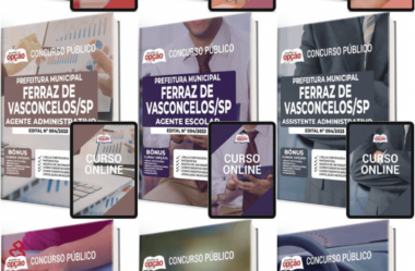 Apostilas PDF (download) e Impressas Concurso Prefeitura Ferraz de Vasconcelos / SP 2023, Diversos Cargos